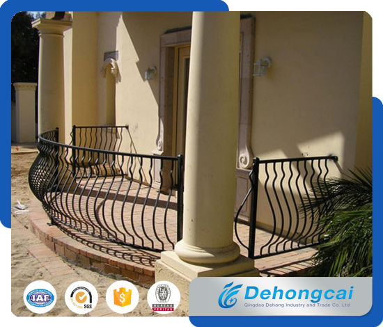 Decorative Metal Balcony Fence / Wrought Iron Balcony Fence From China