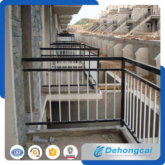 Cheap Wrought Iron Balcony Fence Designs / Galvanized Steel Safety Fence