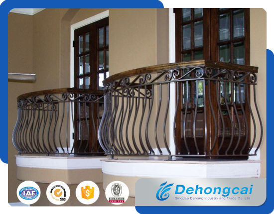 Decorative Metal Balcony Fence / Wrought Iron Balcony Fence From China