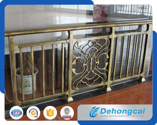 Decorative Galvanized Steel Balcony Safety Fence / Wrought Iron Balcony Balustrade