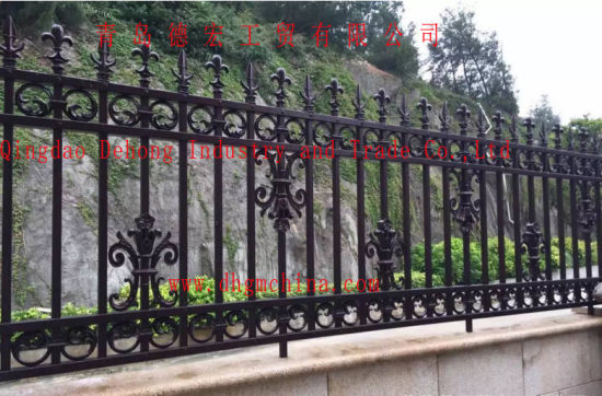 Black Powder Coated Ornamental Fences for Garden, Farm