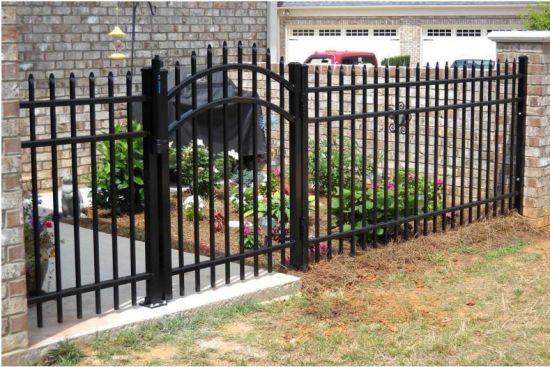 Black Powder Coating Wrought Iron/Steel Garden Fences