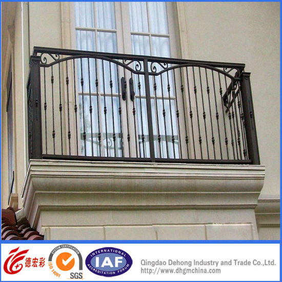 Galvanized Steel Balcony Fence / Wrought Iron Balcony Railing / Aluminum Fence