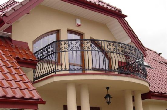 Decorative Vintage Wrought Iron Balcony Balustrade